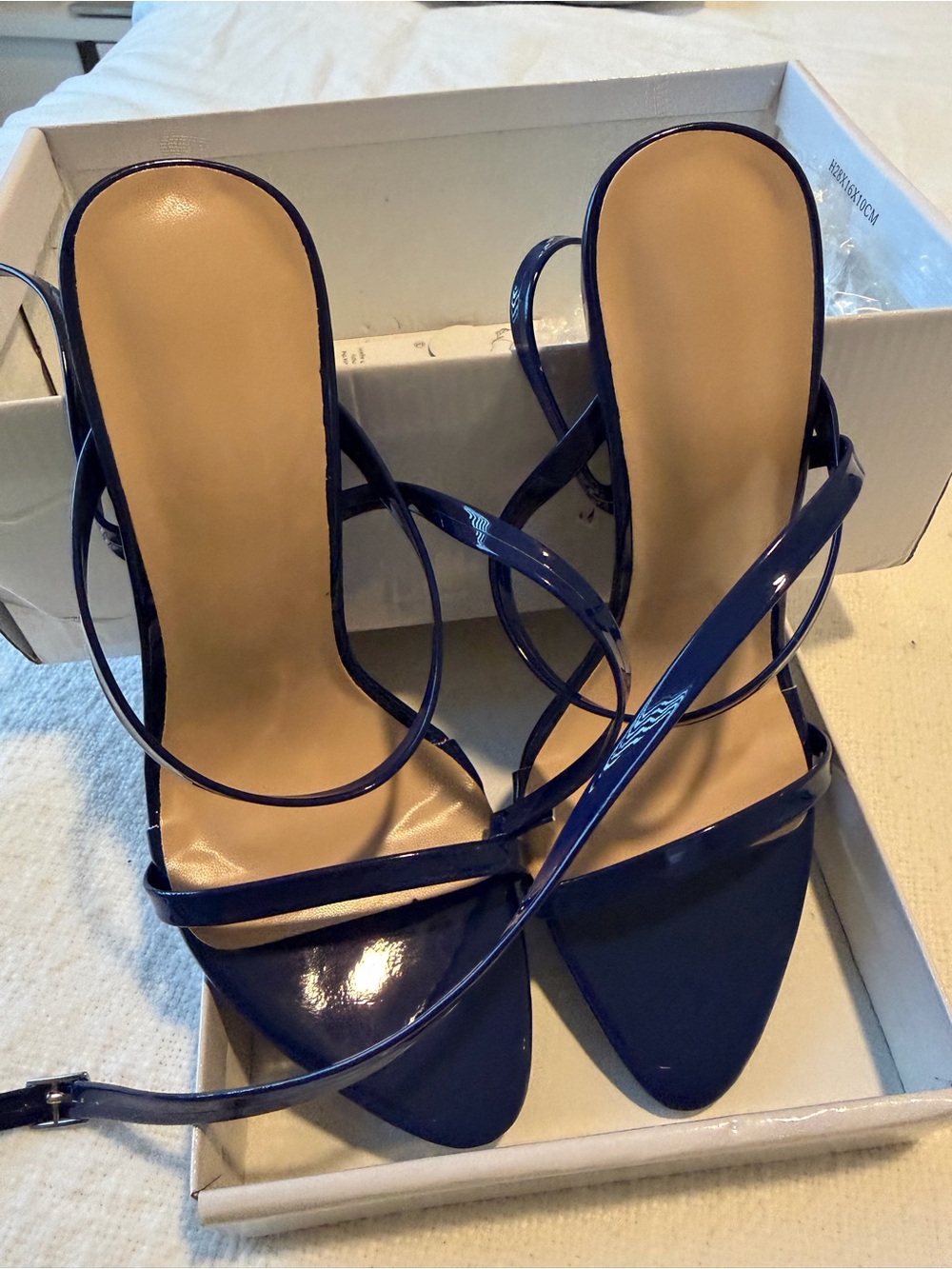 Women’s Navy Strappy High Heel Sandals